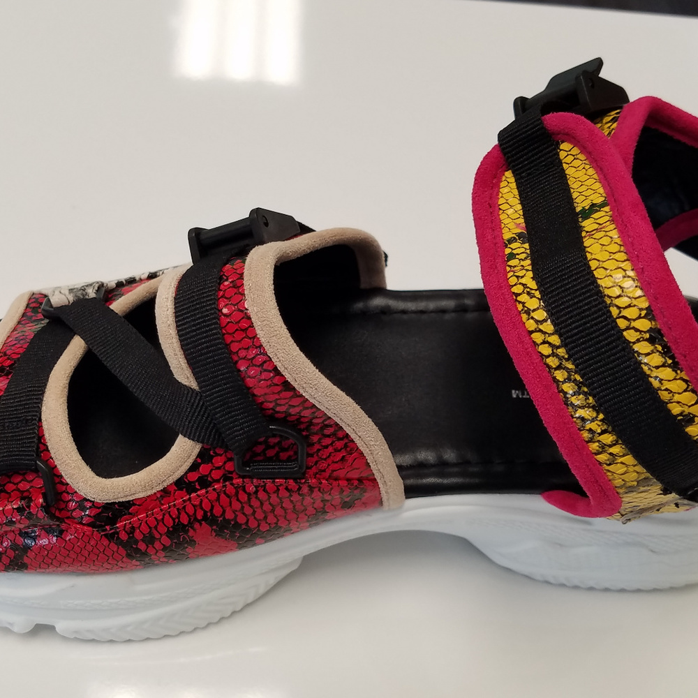 Cape Robbin ALERT Snake Print Platform Sandals - Picture 3 of 6